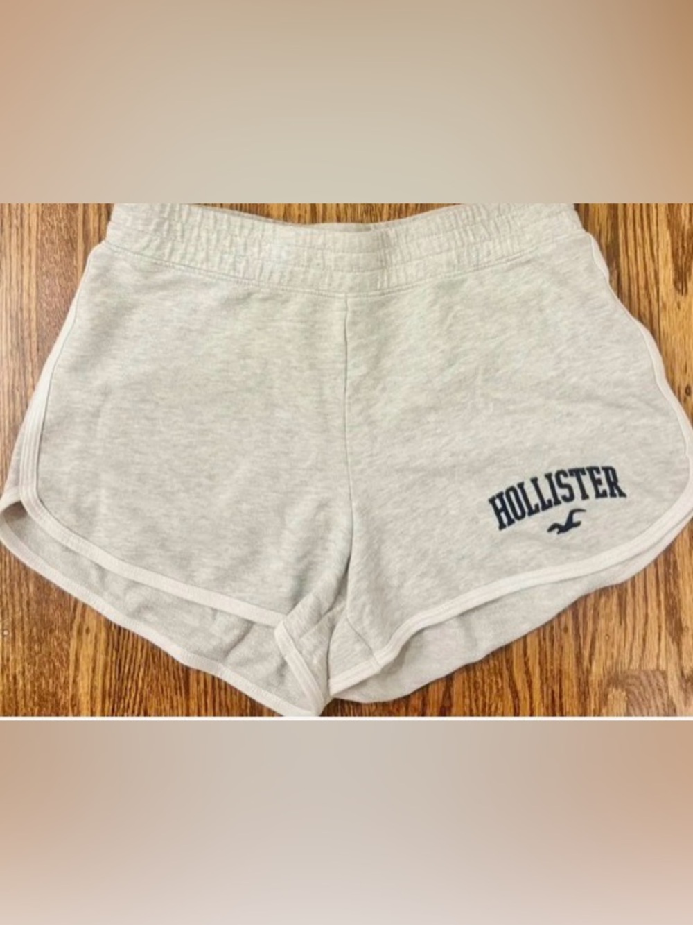 Hollister Light Gray Logo Lounge Shorts